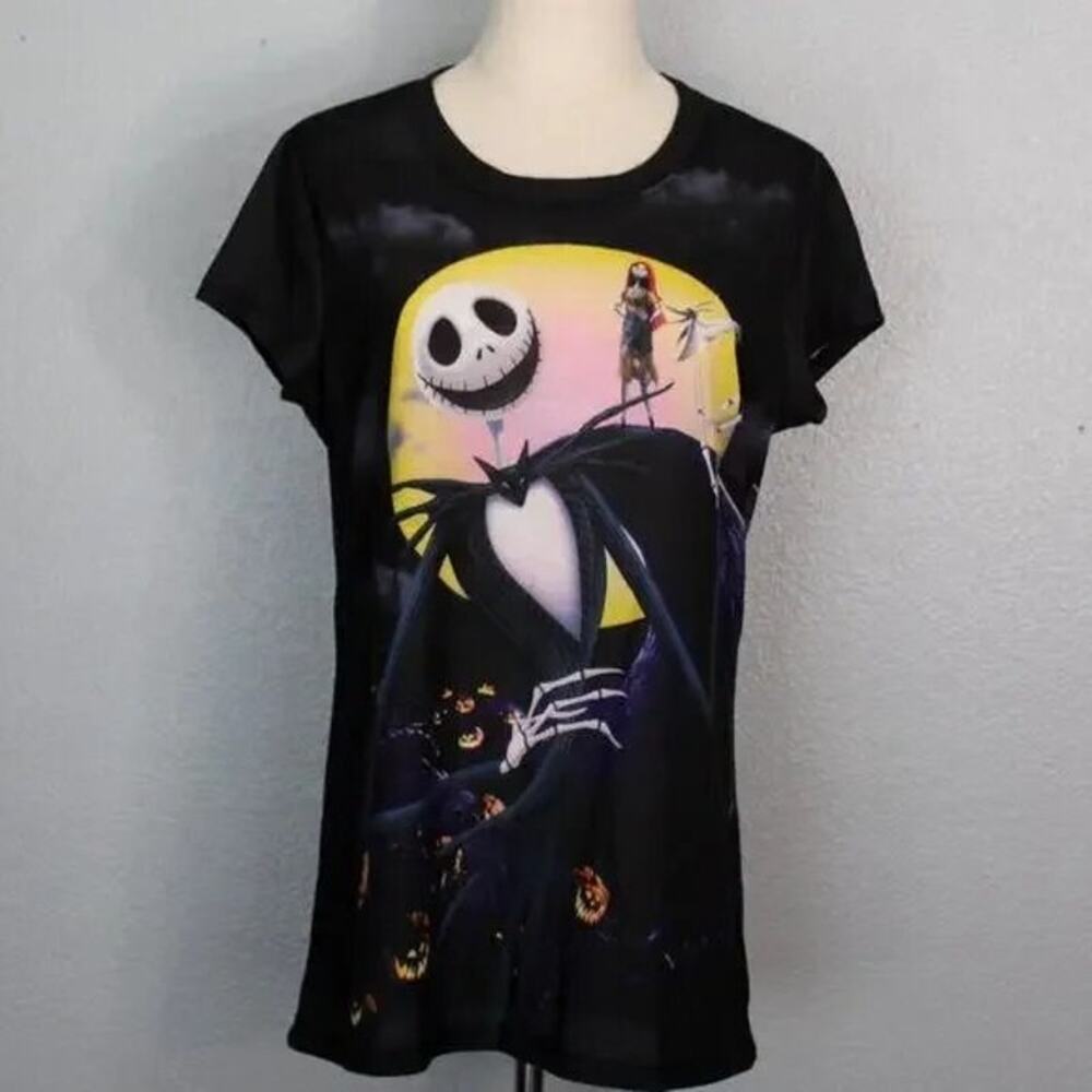 Disney Nightmare Before Christmas Shirt Jack And Sally Size Juniors XL 15-17 - Picture 3 of 10